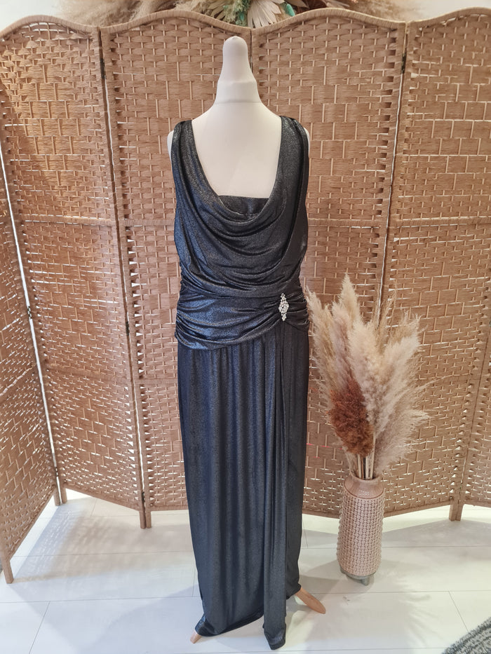 Tiana B metallic maxi dress 14