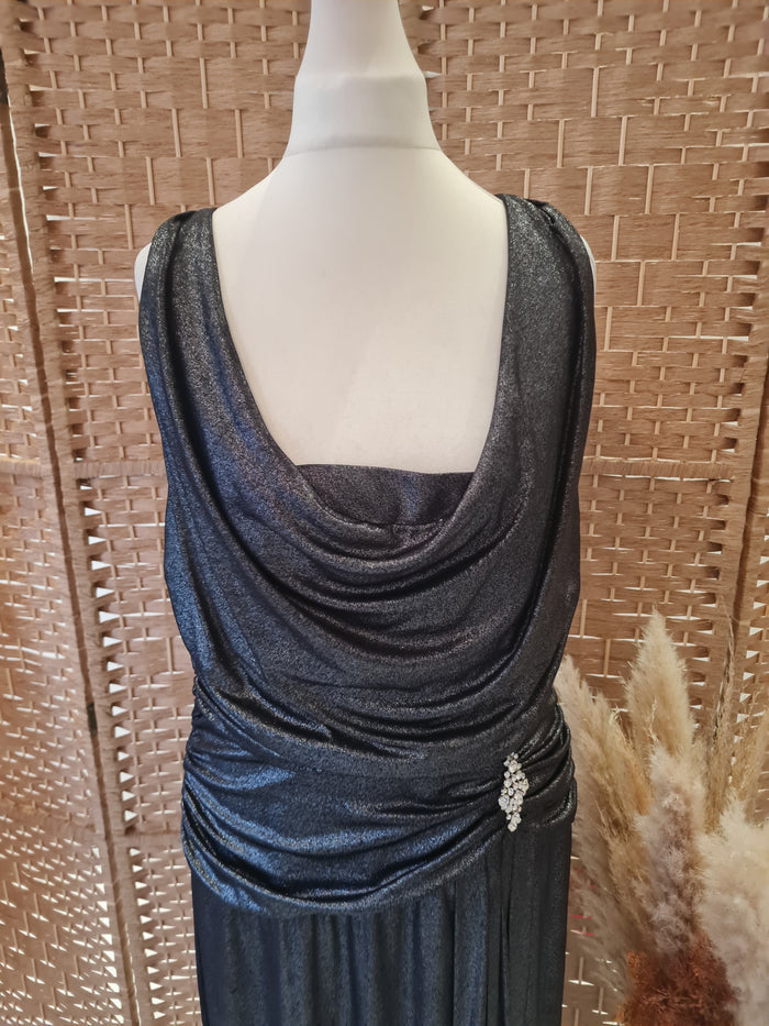 Tiana B metallic maxi dress 14
