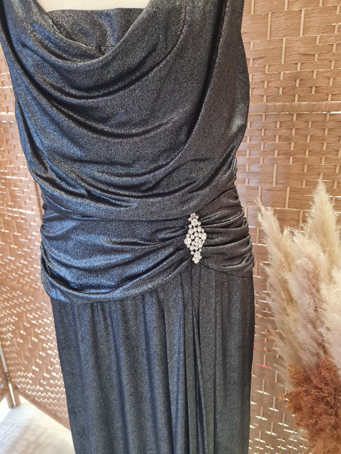 Tiana B metallic maxi dress 14