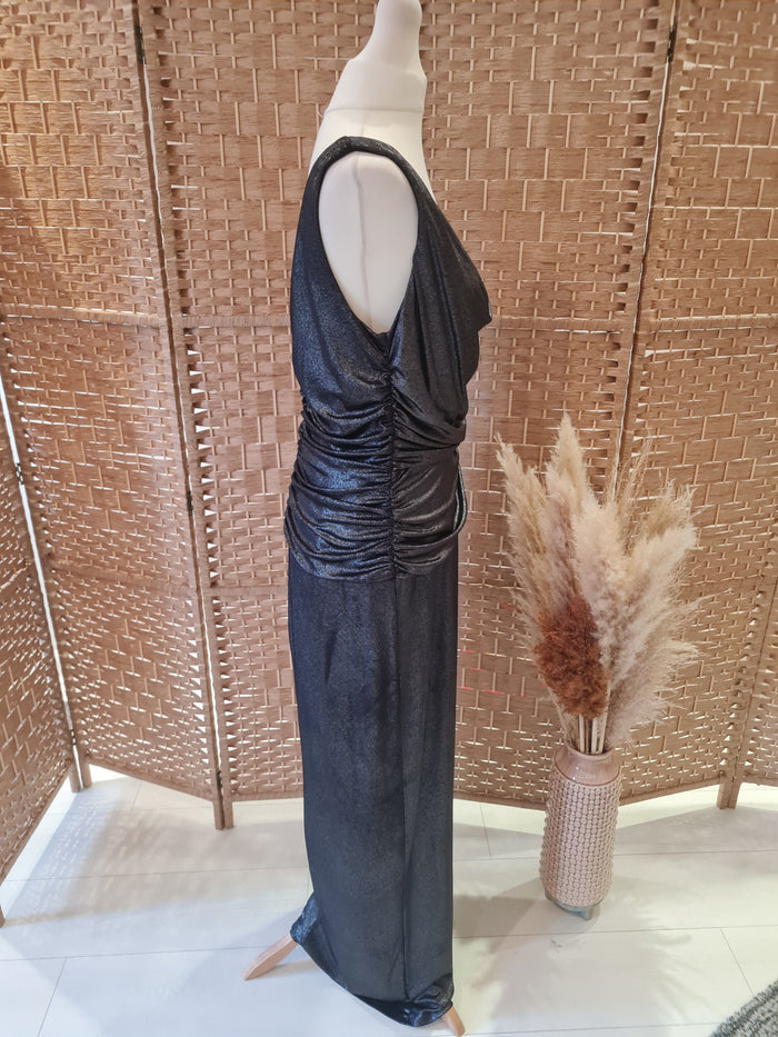 Tiana B metallic maxi dress 14