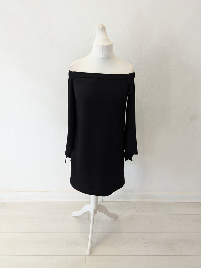 Tibi Black Off Shoulder Dress Size 10/12
