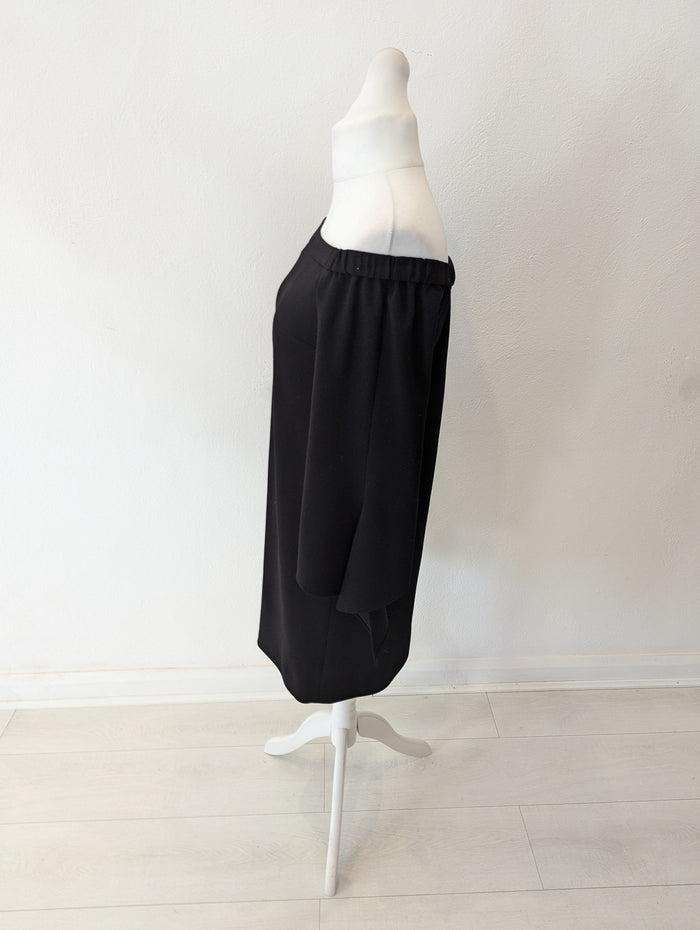 Tibi Black Off Shoulder Dress Size 10/12