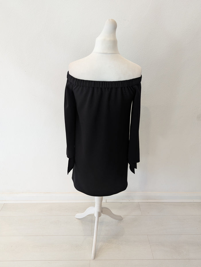 Tibi Black Off Shoulder Dress Size 10/12