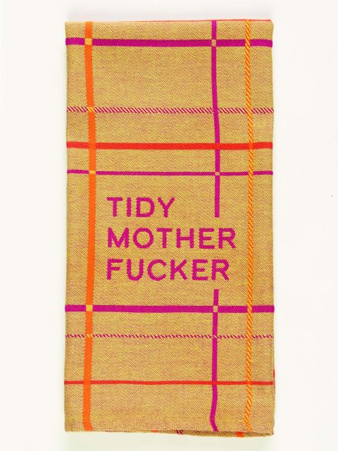 Tidy Motherfucker Woven Dish Towel BLUEQ