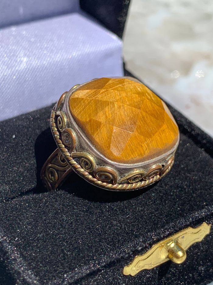 Tiger Eye Ring size 7.5
