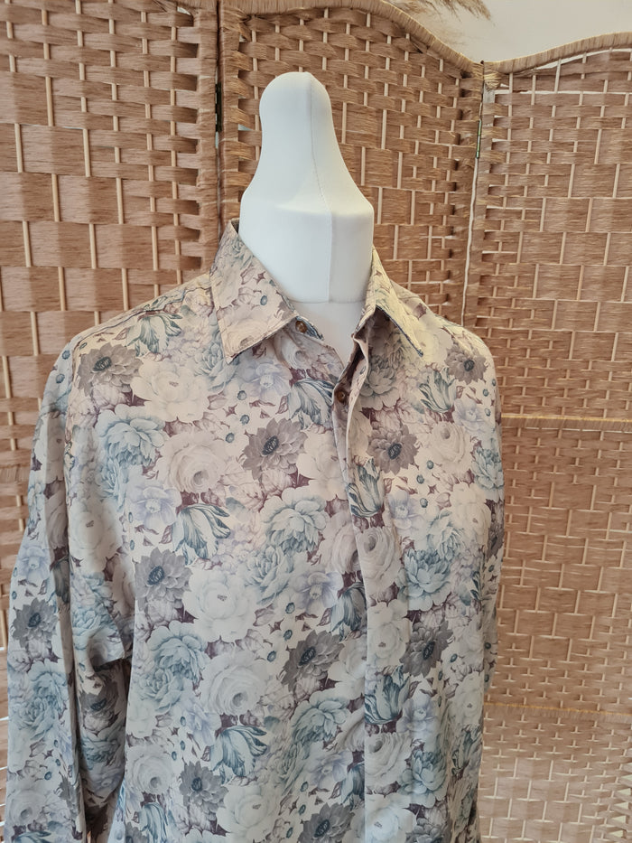 Tippos Silver Shirt with Roses