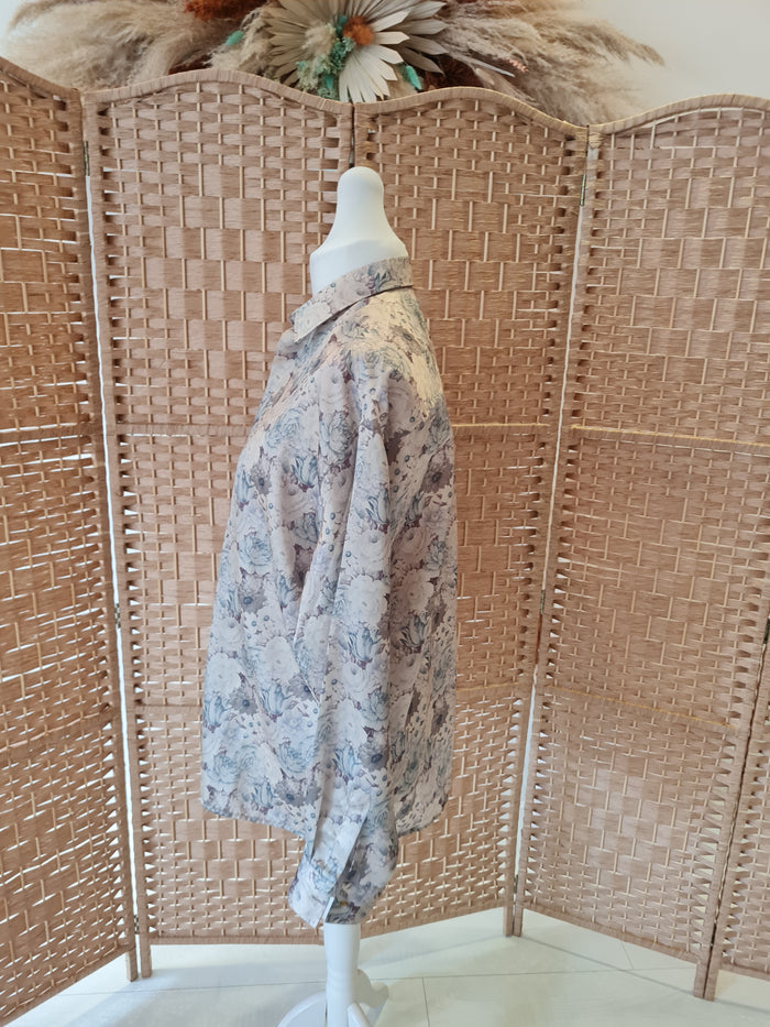 Tippos Silver Shirt with Roses
