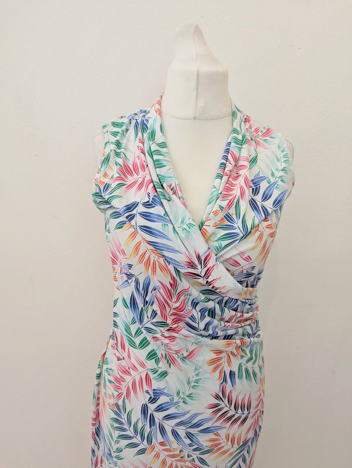 Tommy Bahama White Leaf Dress M