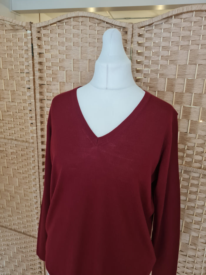 Tommy Hilfiger Burgundy wool Jumper M