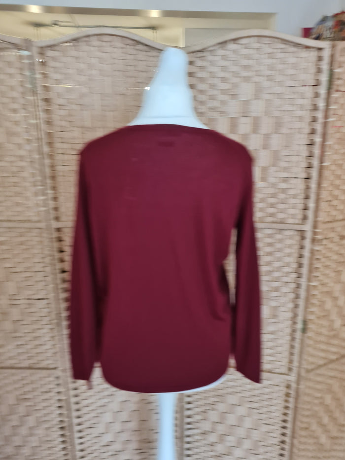 Tommy Hilfiger Burgundy wool Jumper M