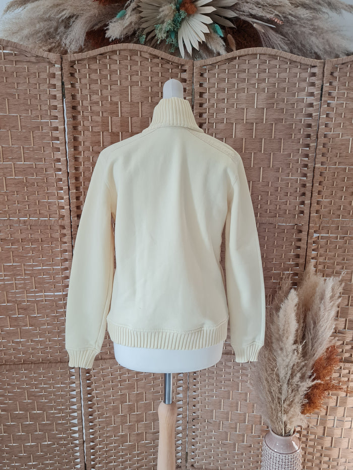 Tommy Hilfiger cream zip jumper S