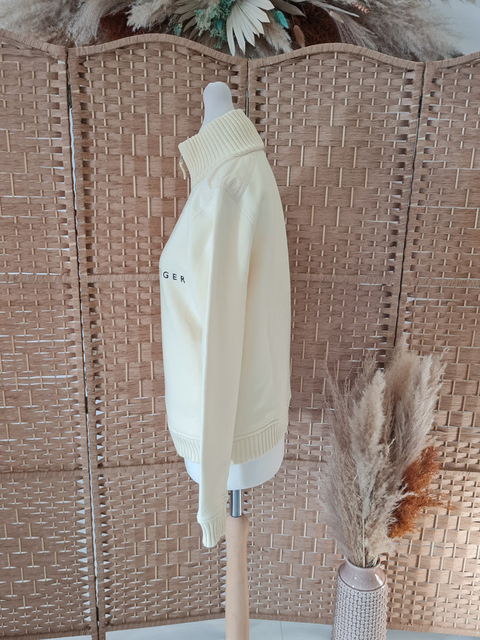 Tommy Hilfiger cream zip jumper S