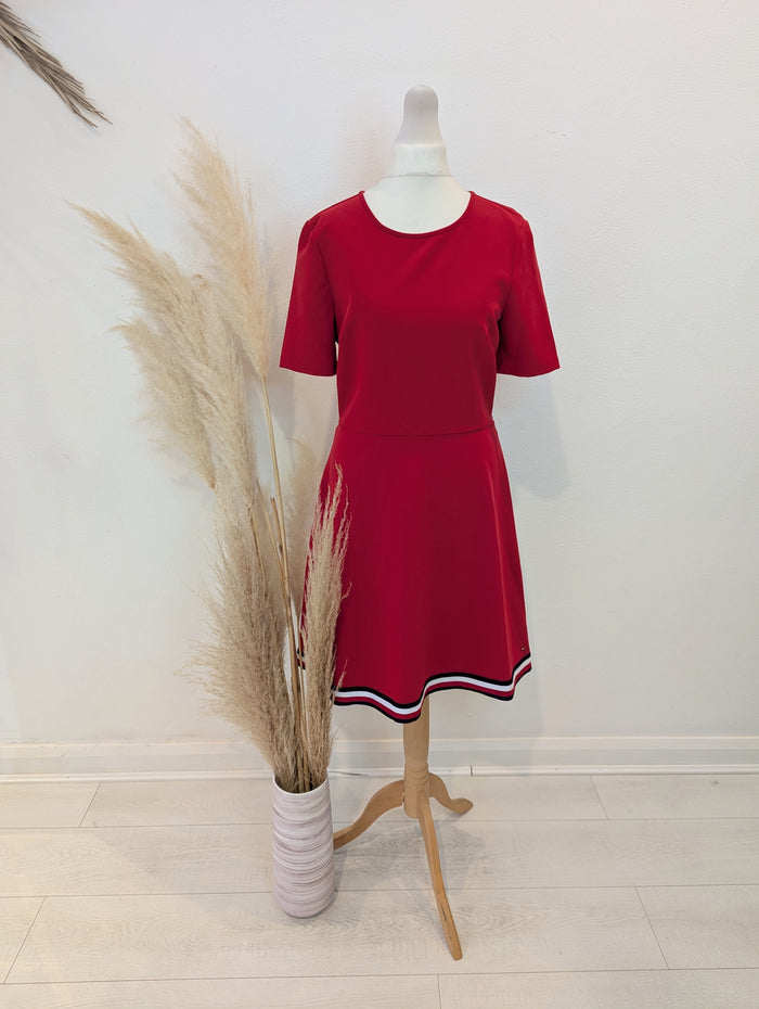 Tommy Hilfiger Red Shift Dress 8 NWT