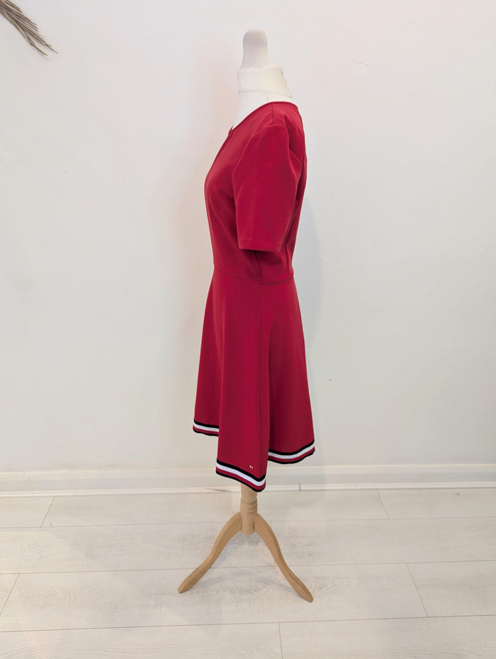 Tommy Hilfiger Red Shift Dress 8 NWT