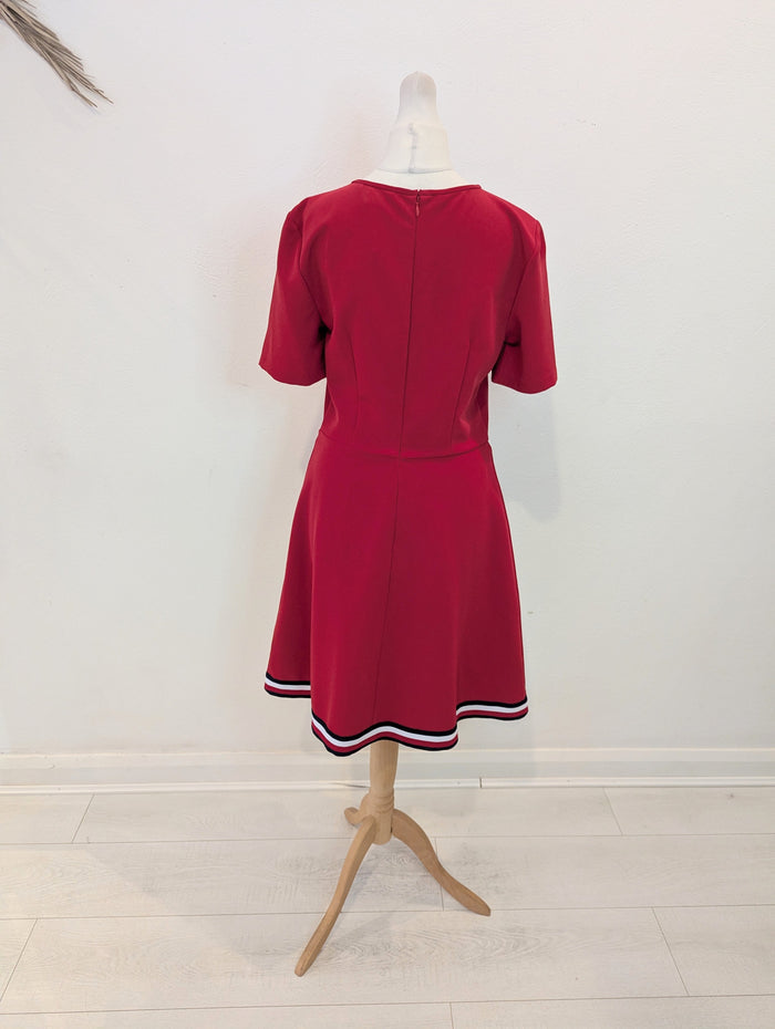 Tommy Hilfiger Red Shift Dress 8 NWT