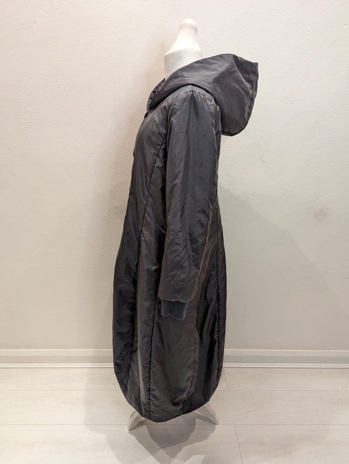 TOMO black quilted coat L