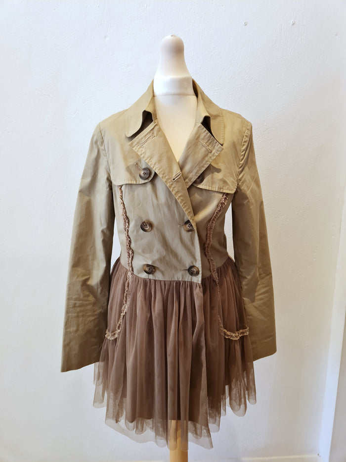 Topshop beige tulle bottom coat 8