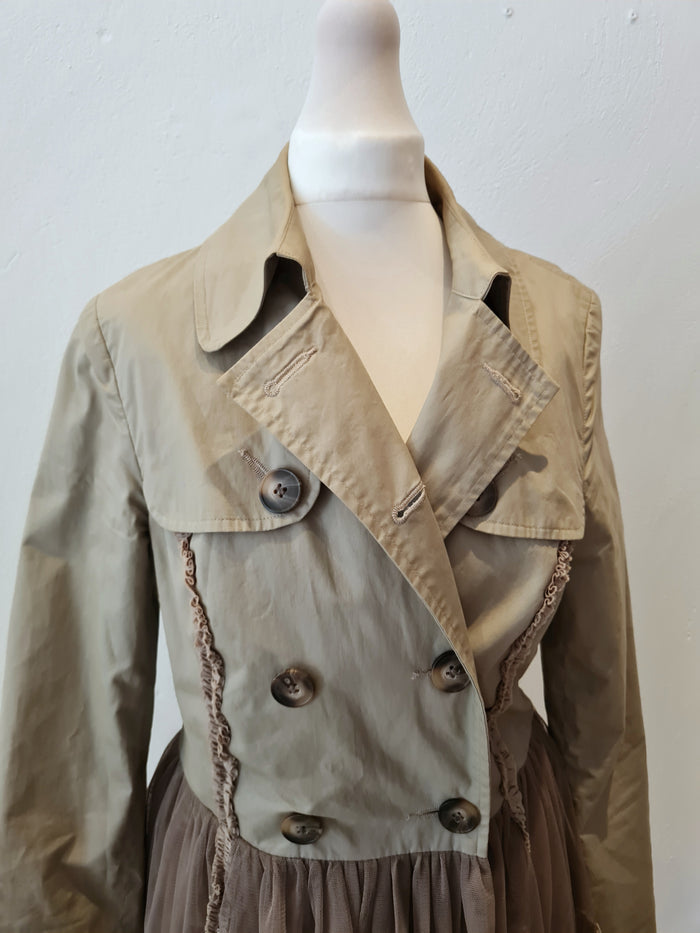 Topshop beige tulle bottom coat 8