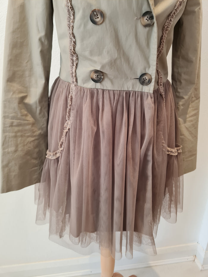 Topshop beige tulle bottom coat 8