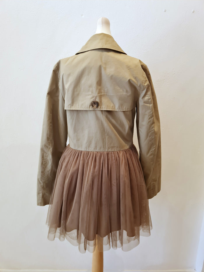 Topshop beige tulle bottom coat 8