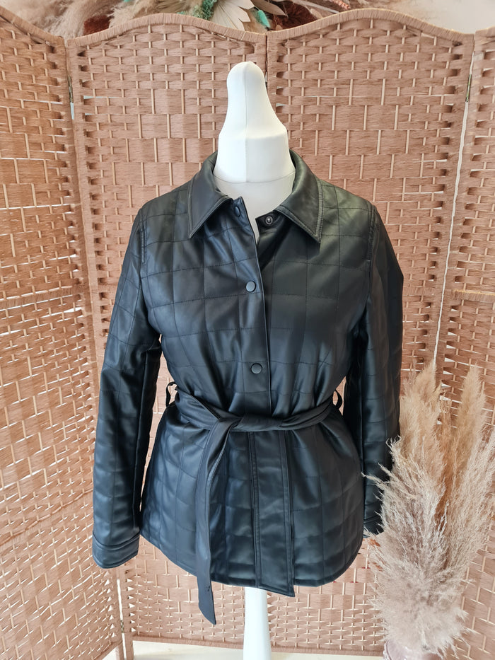 Topshop  Black Pleather jacket 14