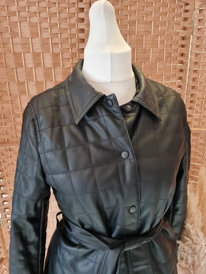 Topshop  Black Pleather jacket 14