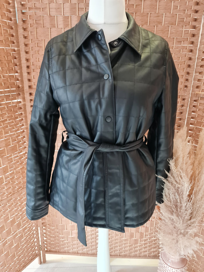 Topshop  Black Pleather jacket 14