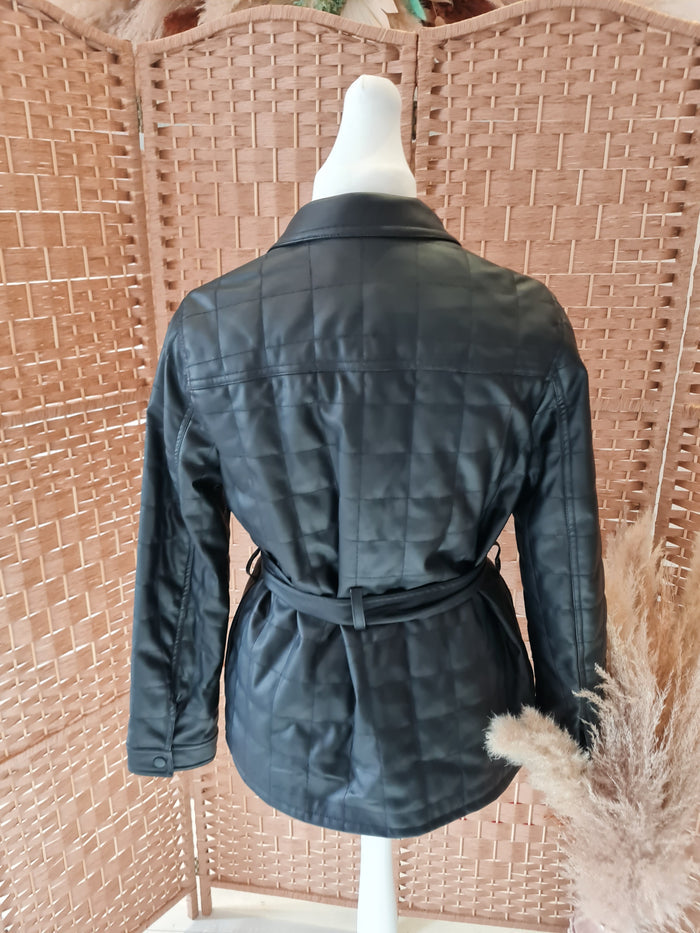 Topshop  Black Pleather jacket 14