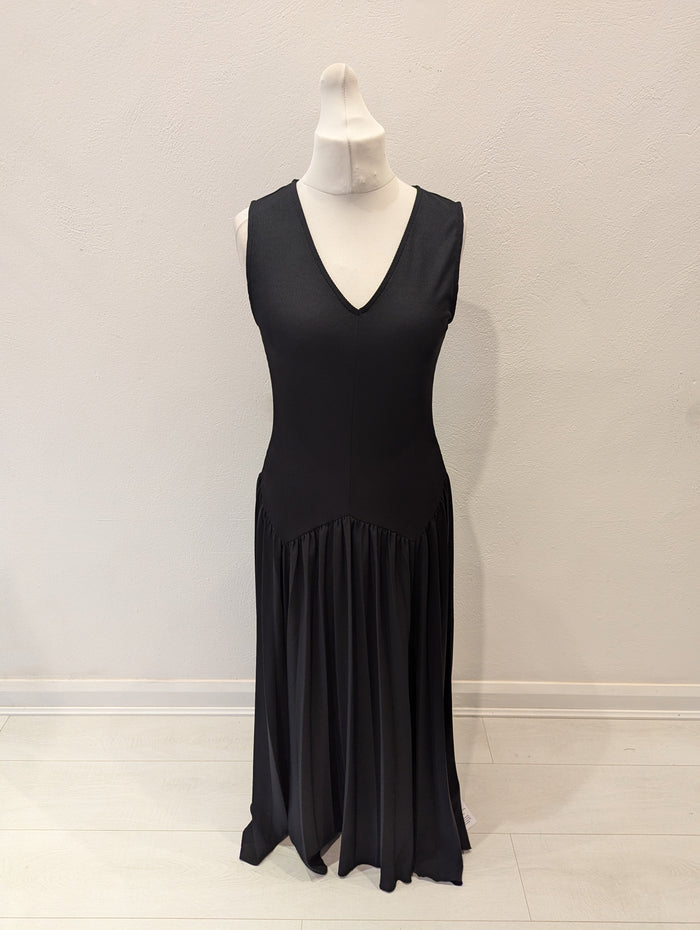 Topshop Black Sleeveless Maxi 14 NWT