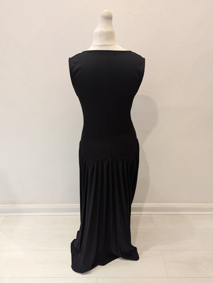Topshop Black Sleeveless Maxi 14 NWT