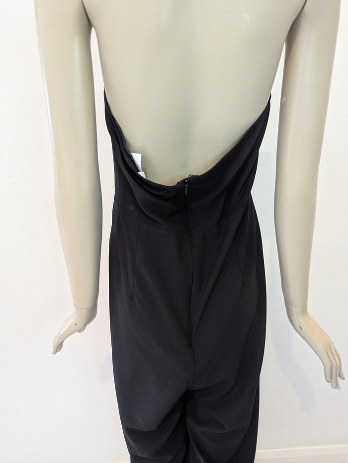 Topshop Black Tuxedo Jumpsuit NWT 12