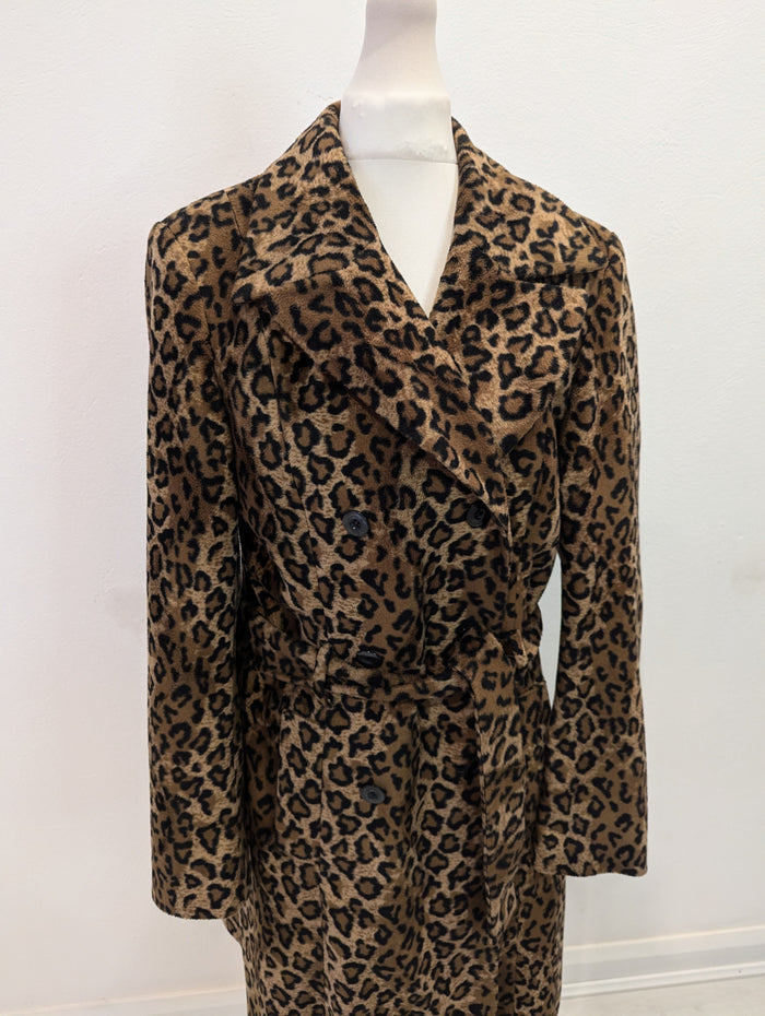 Topshop Leopard Faux Fur Coat 10