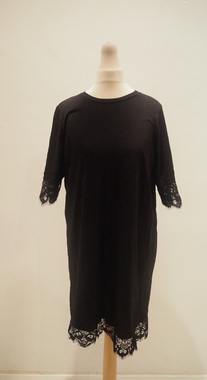 Topshop Maternity Black Lace Trim Dress 12