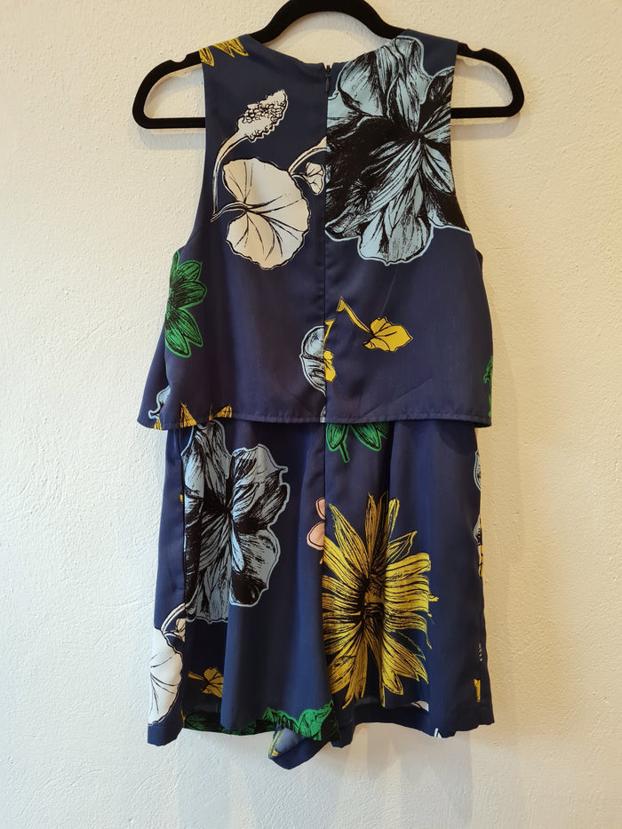 Topshop navy floral playsuit 12