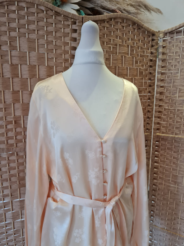 Topshop Peach Satin Blouse 12