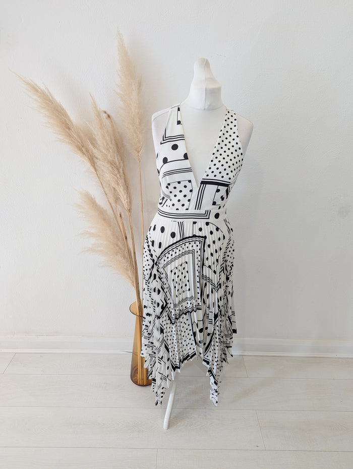 Topshop spot halter dress 12