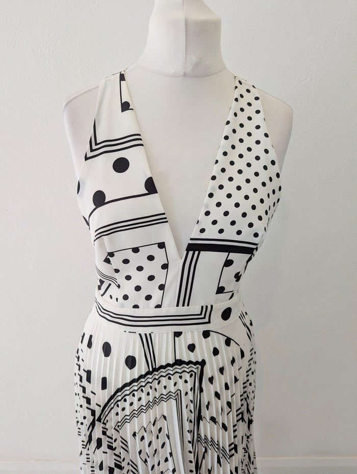 Topshop spot halter dress 12