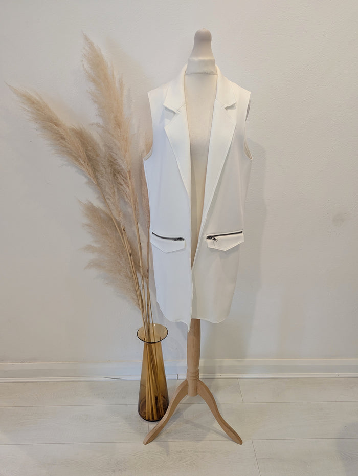 Topshop White Gilet 10