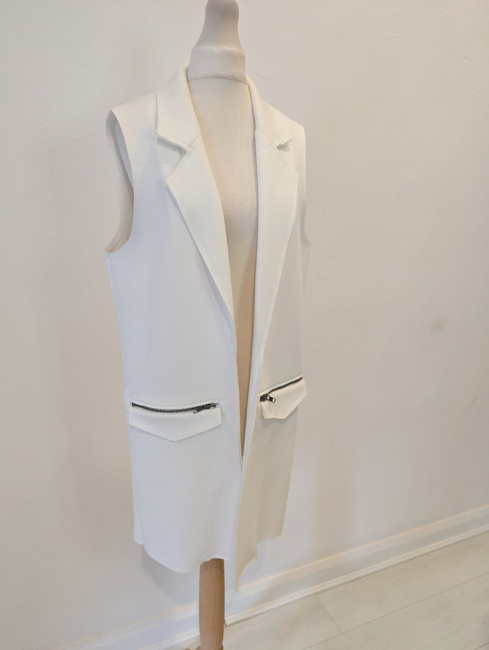 Topshop White Gilet 10