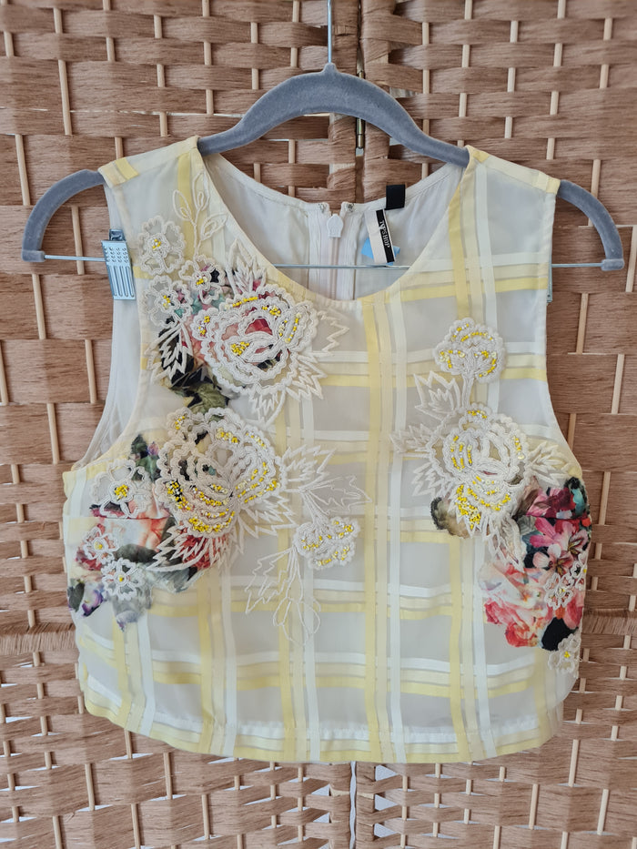 Topshop Yellow Check Skirt Set Size 12