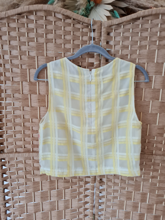 Topshop Yellow Check Skirt Set Size 12