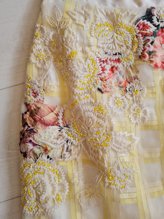 Topshop Yellow Check Skirt Set Size 12