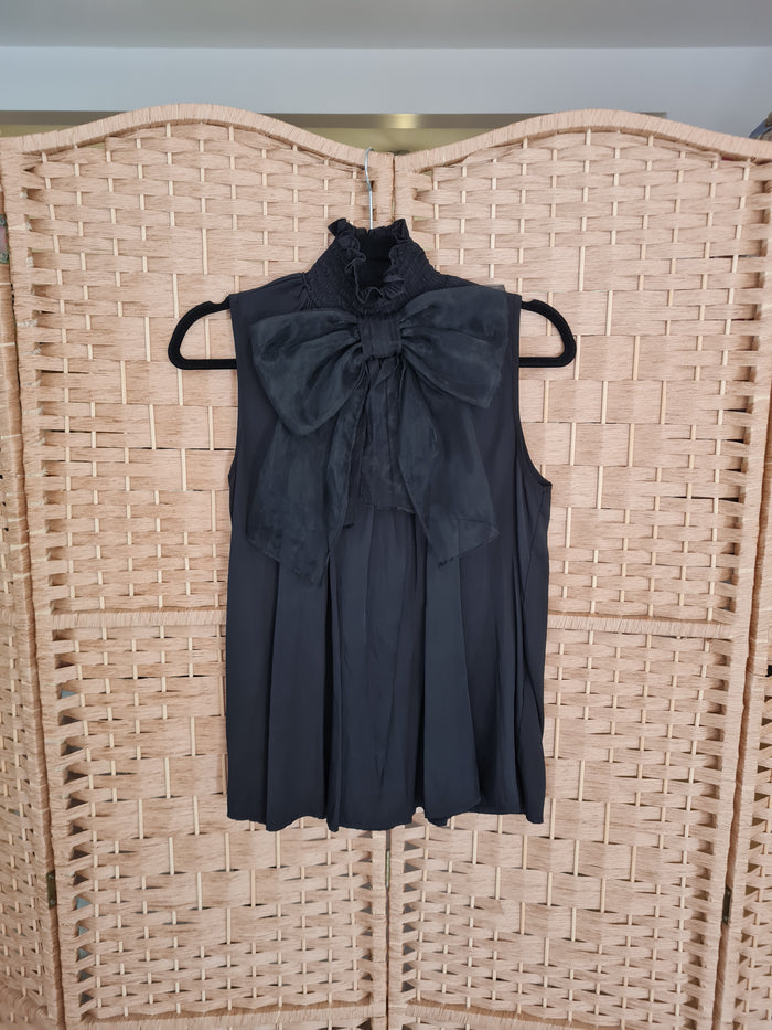 Traffic People Black Bow top S