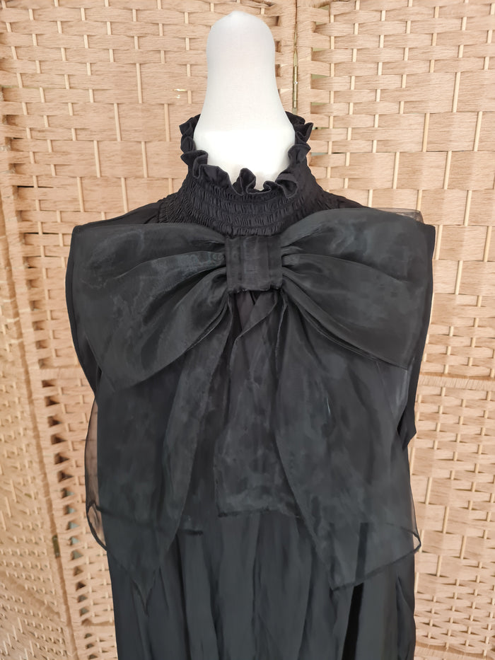 Traffic People Black Bow top S