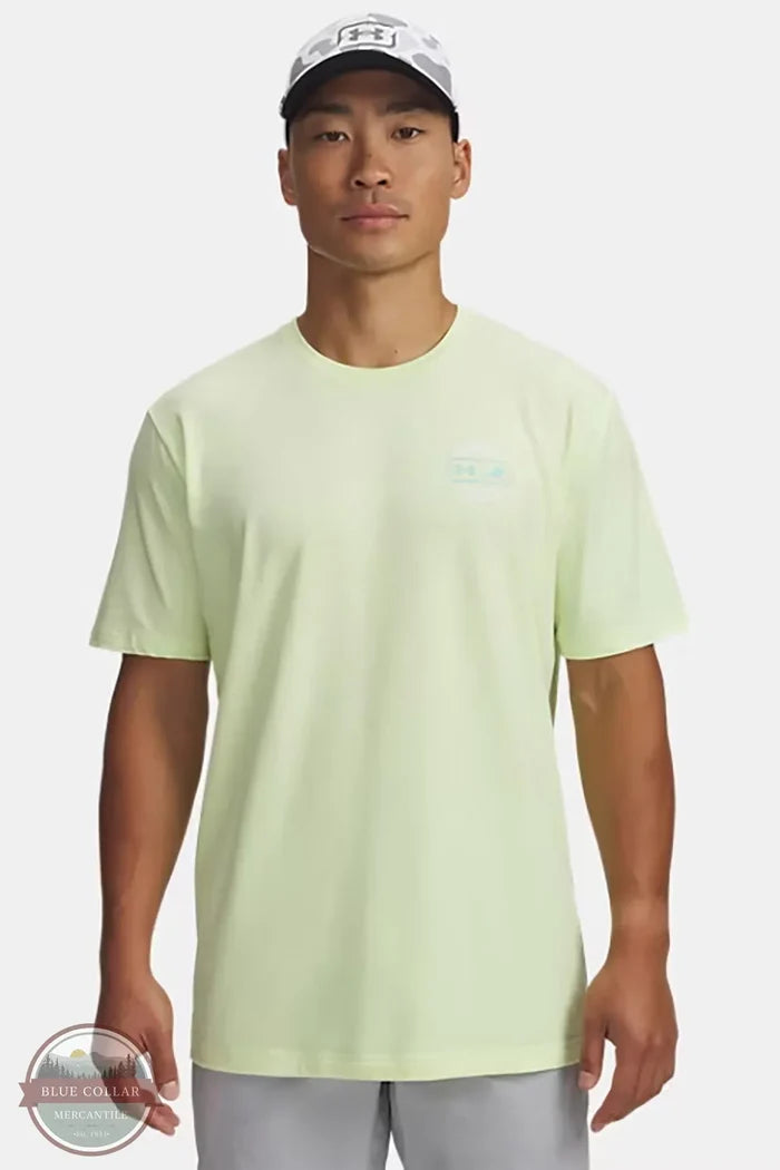 Under Armour 6013087 UA X BlacktipH Fish Species T-Shirt green front view