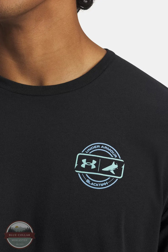 Men's Under Armour 6013088 UA X BlacktipH Fish Species T-Shirt black front imprint view