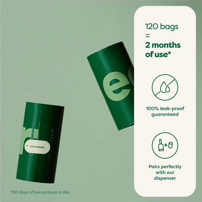 Unscented Poop Bags 120ct
