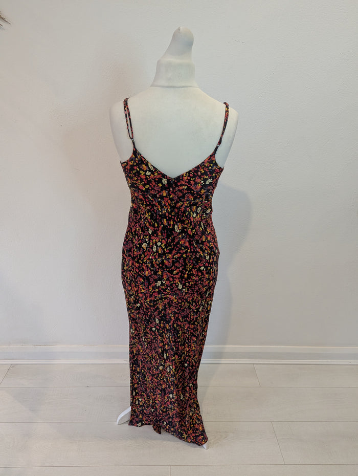 Urban Outfitters Black Orange Floral Maxi Medium