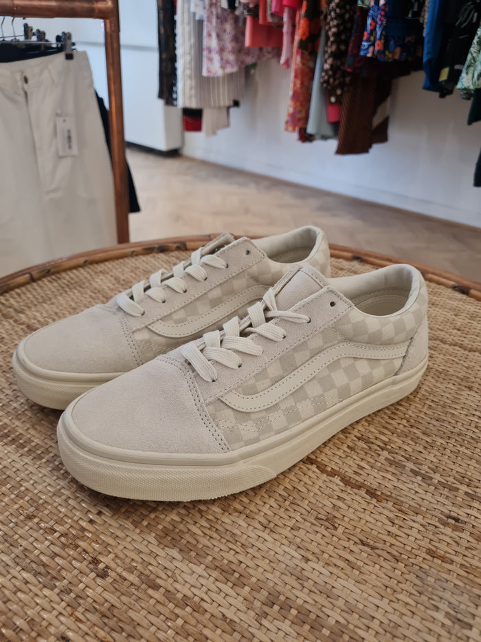 Vans Cream check trainers 6.5