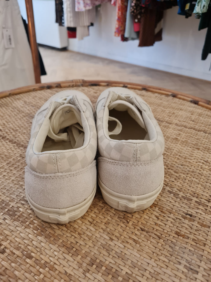 Vans Cream check trainers 6.5